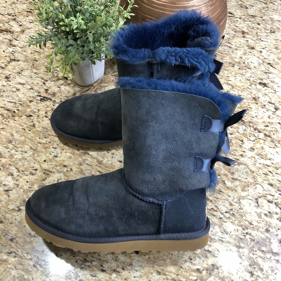 UGG Bailey Bow II Water-Resistant Boots in Blue 7 - Picture 2 of 11